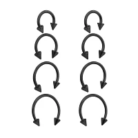 Multi-Pack Black Horseshoe Rings - 8 Pack