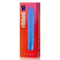 Ribbed AF 10-Function Waterproof Vibrator Purple - 8 Inch