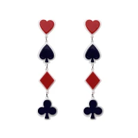 Card Suits Dangle Earrings