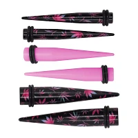Multi-Pack Weed Leaf Taper Ear Stretching Kit - 6 Pair