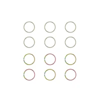 Multi-Pack Silvertone and Rainbow Hoops - 20 Gauge