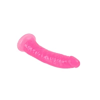 Afternoon D-Light Glow in the Dark Suction Cup Dildo Pink 8 Inch - Hott Love Extreme