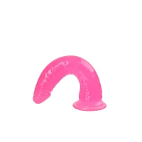 Afternoon D-Light Glow in the Dark Suction Cup Dildo Pink 8 Inch - Hott Love Extreme