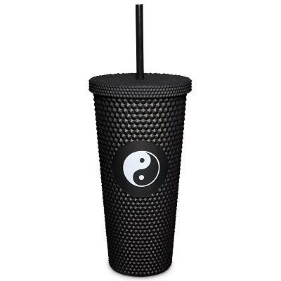 Textured Yin Yang Cup with Straw - 24 oz.