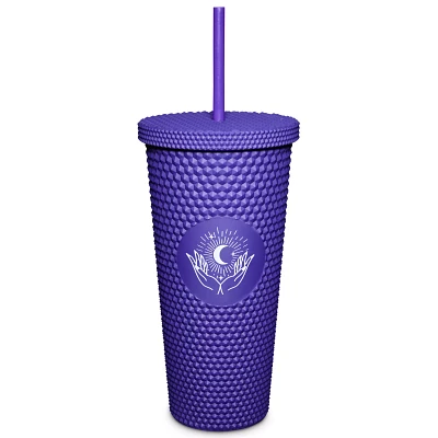 Textured Mystic Hand Cup with Straw - 24 oz.