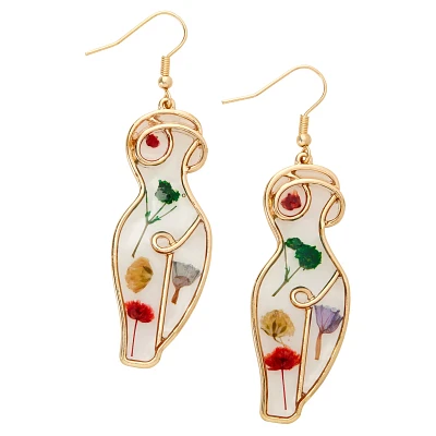 Body Outline Resin Dangle Earrings