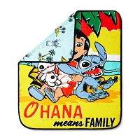 Ohana Double-Sided Fleece Blanket- Lilo & Stitch