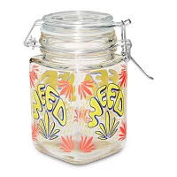 Weed Leaf Pattern Stash Jar - 10 oz.