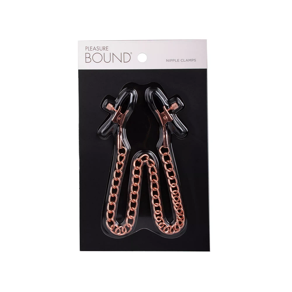 Rose Gold Nipple Clamps - Pleasure Bound