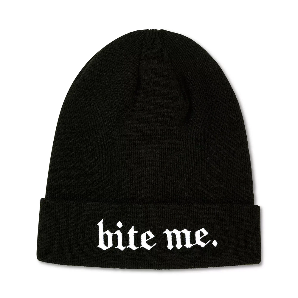Bite Me Cuff Beanie Hat