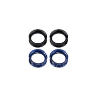 Black and Blue Splatter Tunnels - 2 Pair