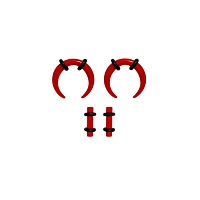 Multi-Pack Acrylic Red Pinchers and Plugs - 2 Pairs