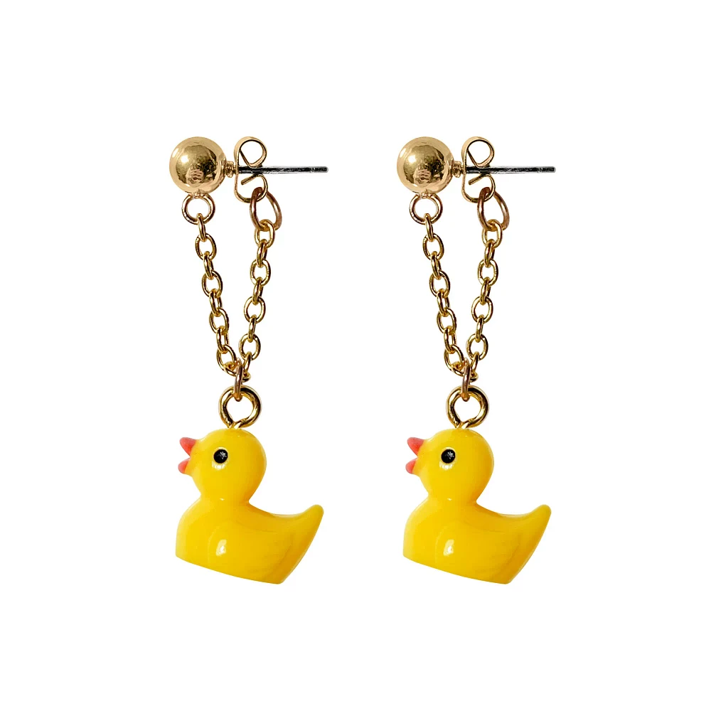 Rubber Ducky Stud Dangle Earrings