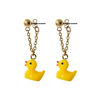 Rubber Ducky Stud Dangle Earrings