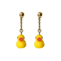 Rubber Ducky Stud Dangle Earrings