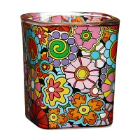 Retro Flowers Square Shot Glass - 1.5 oz.