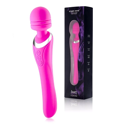 Pink Wiggle Wand Double-Ended Rechargeable Massager 9.2 Inch - Hott Love Extreme