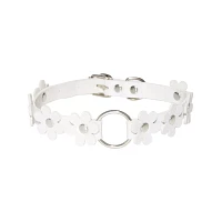 White Daisy Bondage Collar and Leash - Pleasure Bound