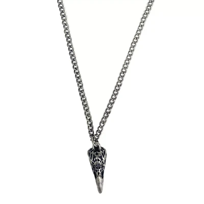 Raven Skull Pendant Chain Necklace