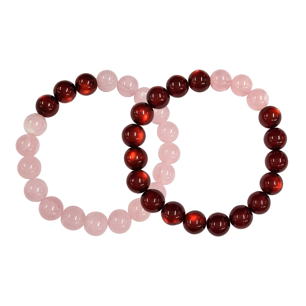 Pink and Red Long Distance Bracelets - 2 Pack