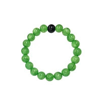 Multi-Pack Black and Green Beaded Bracelets - 2 Pack