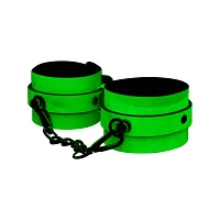 Green Glow-in-the-Dark Handcuffs - Pleasure Bound