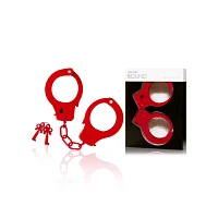 Red Metal Handcuffs - Pleasure Bound