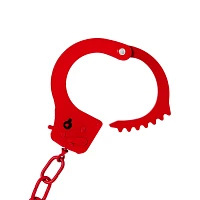 Red Metal Handcuffs - Pleasure Bound