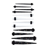 Multi-Pack Black Moth Acrylic Stretching Taper Kit - 6 Pair