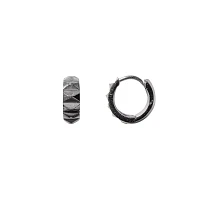 Pyramid Stud Huggie Hoop Earrings- 18 Gauge