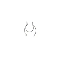 CZ Fake Horseshoe Septum Ring - 20 Gauge