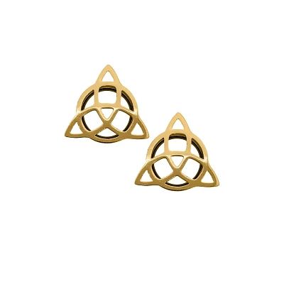 Gold Triquetra Screw Fit Tunnel Plugs