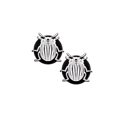 Black Beetle Screw Fit Tunnel Plugs