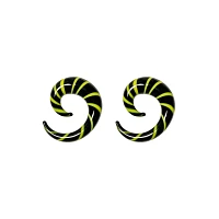 Black Glass Spiral Tapers- 00G