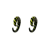 Black Glass Spiral Tapers- 00G