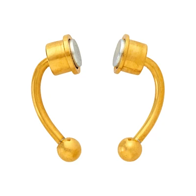 Goldtone Magnetic Fake Septum Ring