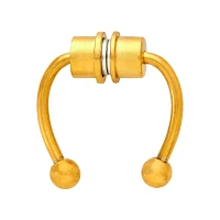 Goldtone Magnetic Fake Septum Ring