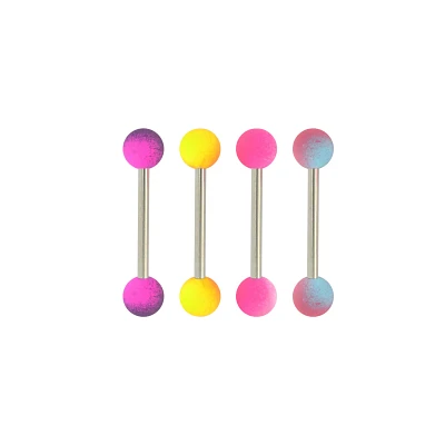 Multi-Pack Multi-Color Matte Barbells 4 Pack - 14 Gauge