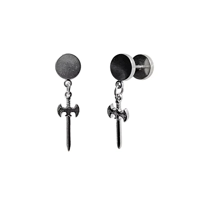 Sword Fake Plugs Dangle Earrings - 18 Gauge