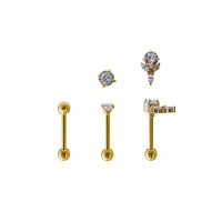 Multi-Pack CZ Bee Cartilage Earrings 3 Pack - 18 Gauge