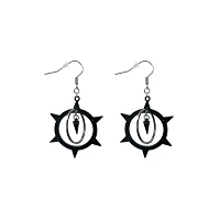 Spiked Center Hoop Dangle Earrings