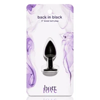 Back in Black Metal Butt Plug 3 Inch - Hott Love