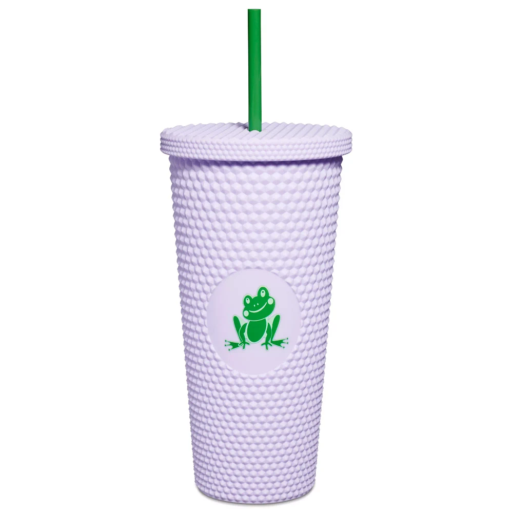 Purple Frog Textured Cup with Straw - 20 oz.