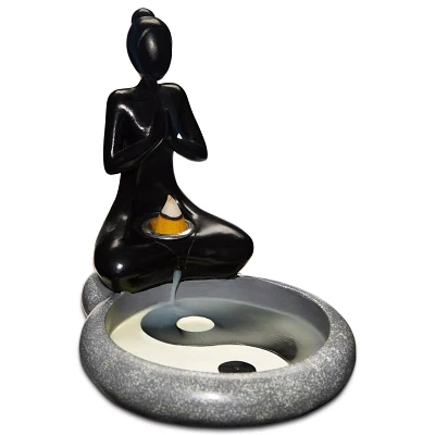 Tranquil Yin Yang Woman Backflow Incense Burner