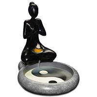 Tranquil Yin Yang Woman Backflow Incense Burner