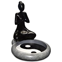 Tranquil Yin Yang Woman Backflow Incense Burner