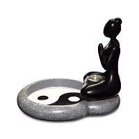 Tranquil Yin Yang Woman Backflow Incense Burner