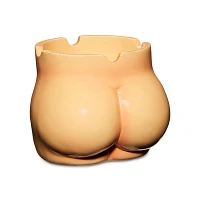 Molded Beige Butt Ashtray