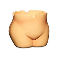 Molded Beige Butt Ashtray
