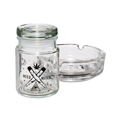 Weed Witch Stash Jar and Ashtray Set